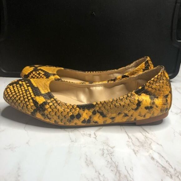Vince Camuto Leather Brindin ballet flats Snakeskin Size 7 - Picture 4 of 7